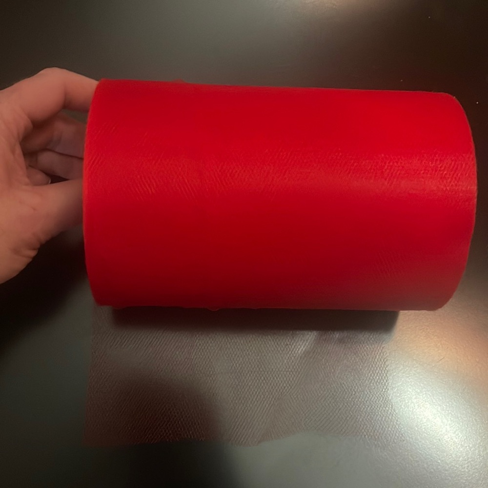 6”X 100 Yards Red Matte Tulle Roll